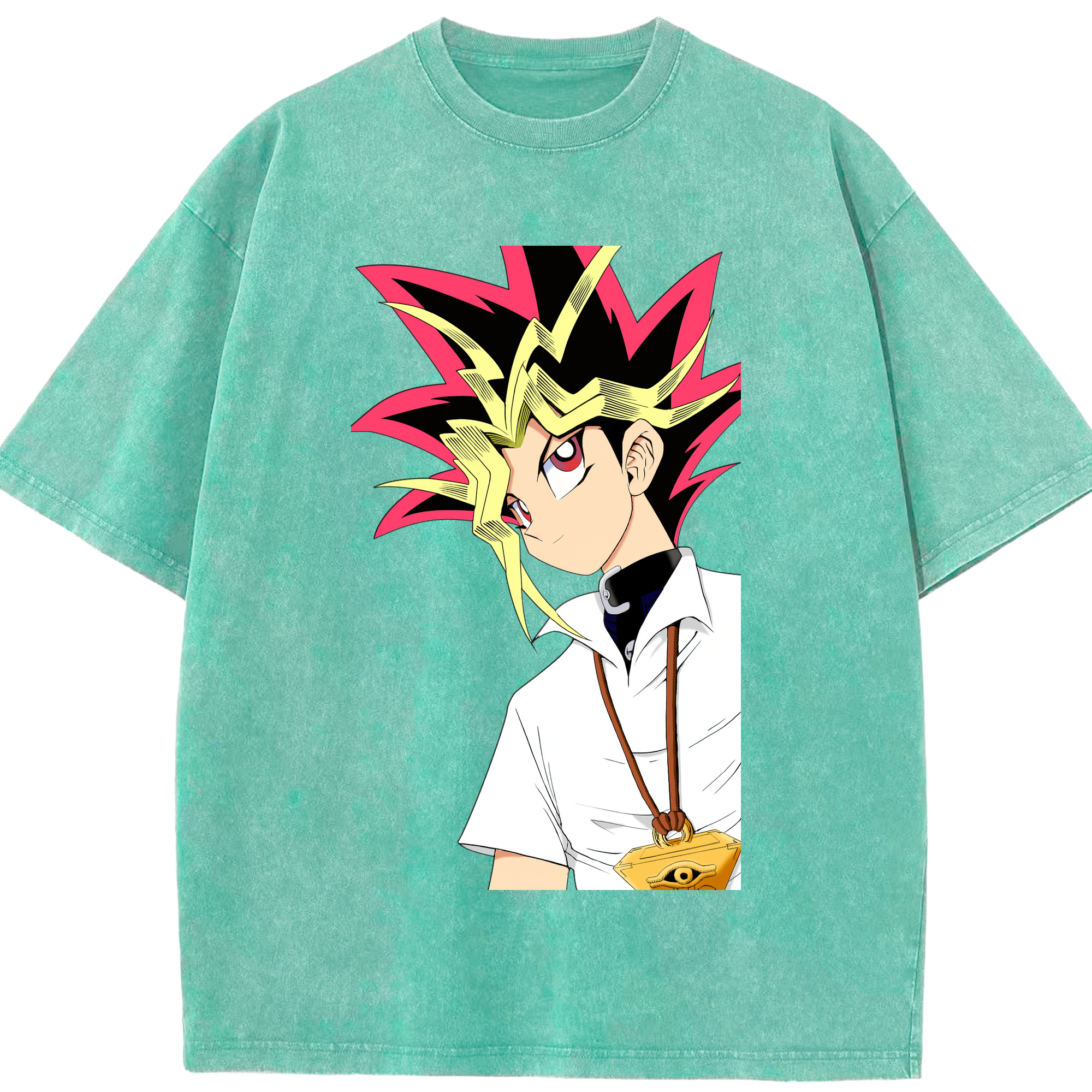（画像用） 遊☆戯☆王 Yu-Gi-Oh! 綿100% ヴィンテージ風 半袖Tシャツ（フロントプリント）